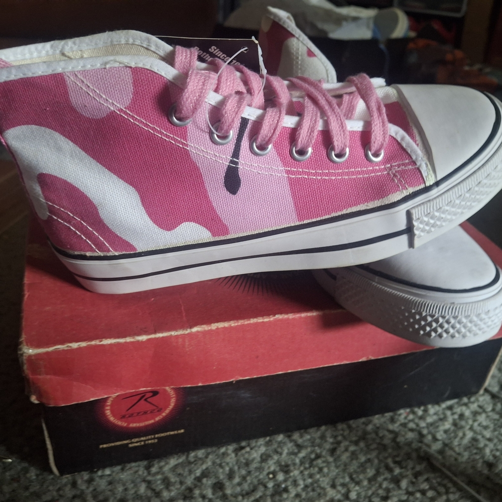 Rothco Pink and White Kids Sneakers